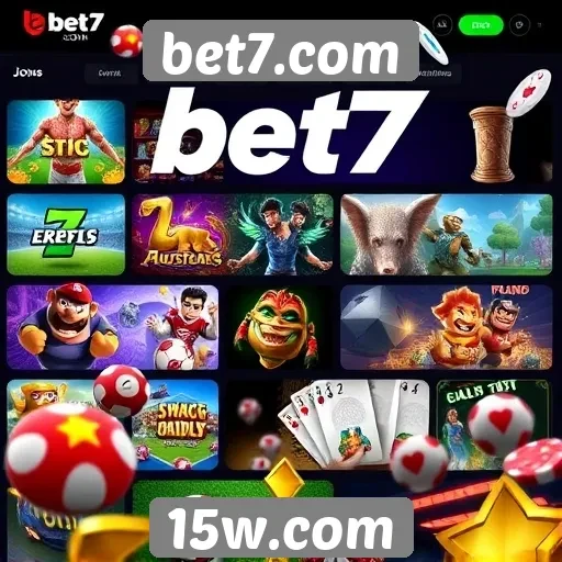Variedade de jogos disponíveis na bet7.com
